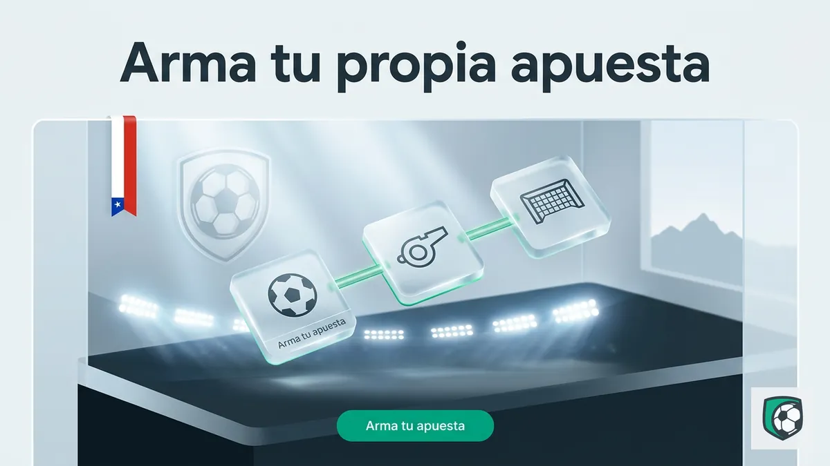 Fichas de vidrio conectadas que representan el Bet Builder para armar apuestas deportivas en Ivibet Chile