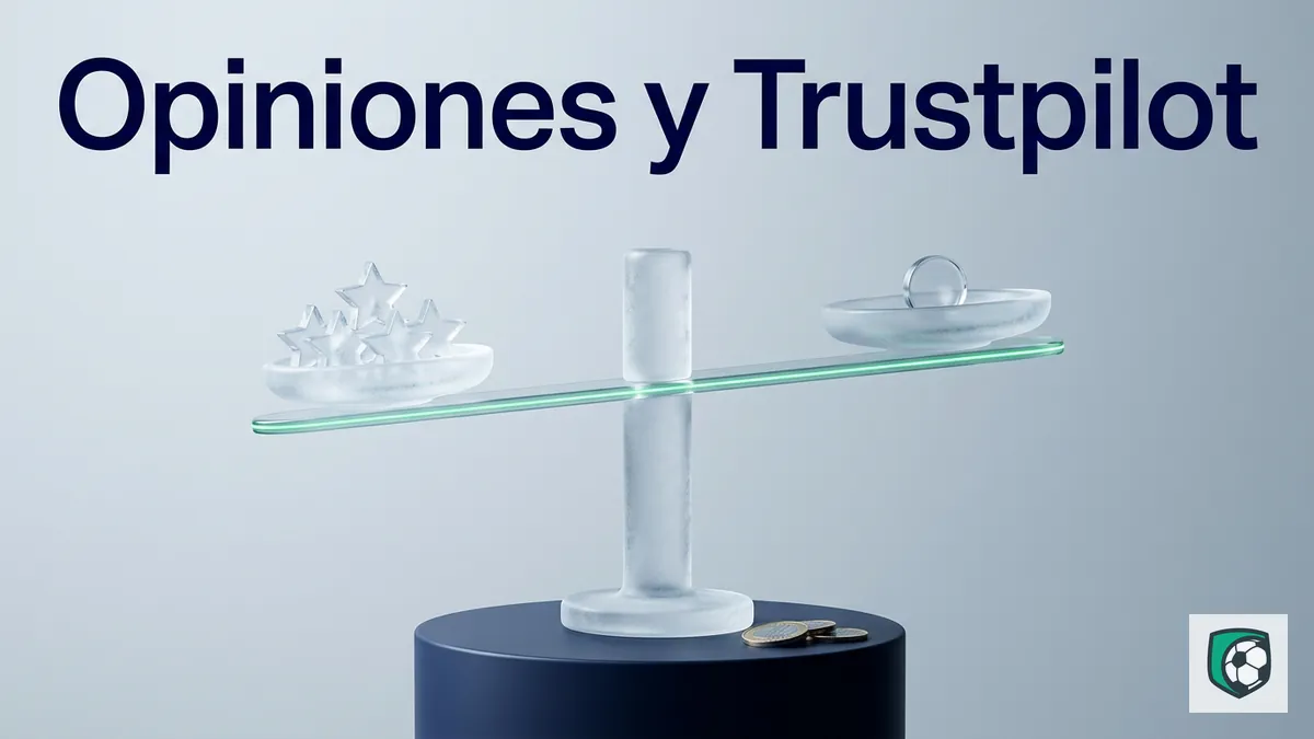 Balanza de vidrio con estrellas que representa las opiniones de Trustpilot sobre Ivibet Chile