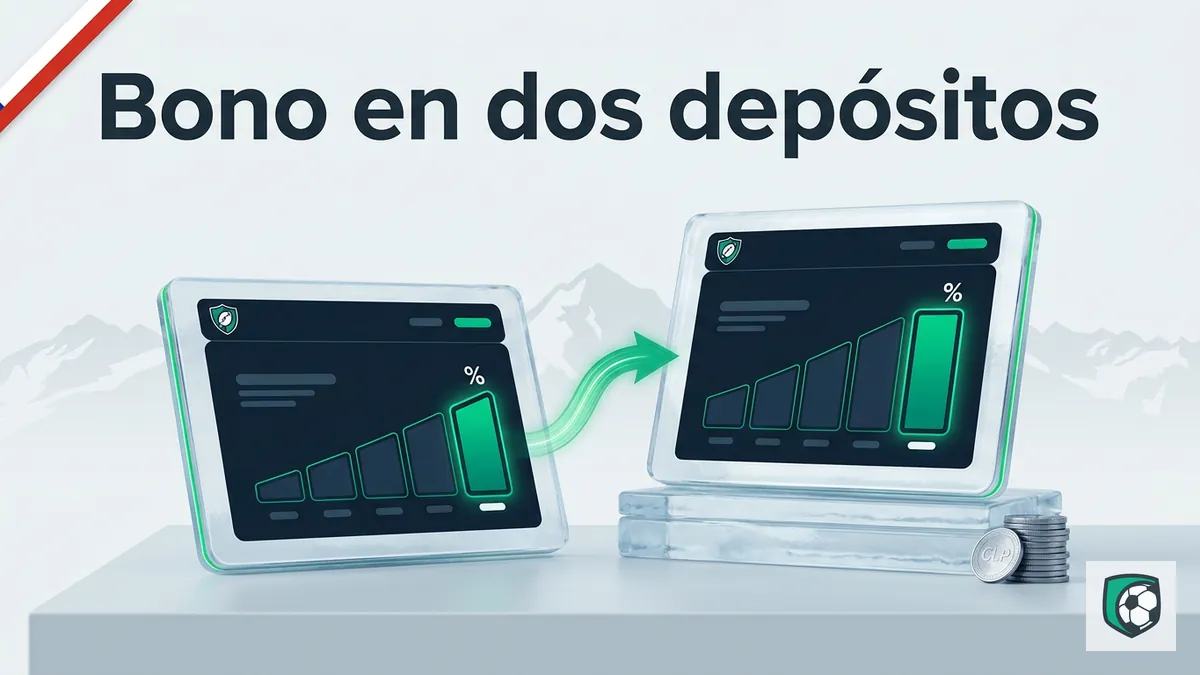 Secuencia de dos depósitos que arman el bono de bienvenida de Ivibet Chile en pesos chilenos