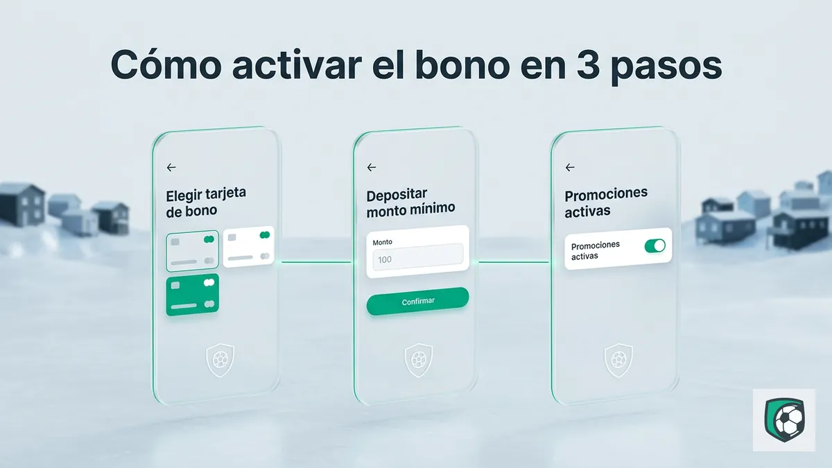 Tres pantallas del sitio de Ivibet mostrando los pasos para activar el bono sin código promocional