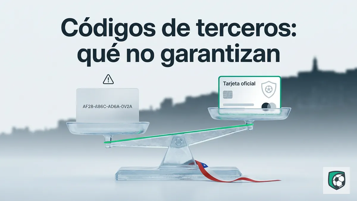Balanza que compara un código de terceros con la tarjeta de bono oficial de Ivibet en Chile