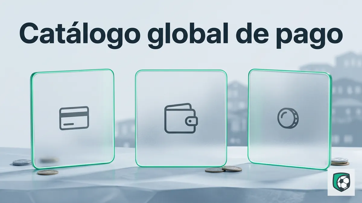 Tres paneles de vidrio helado representando tarjetas, monederos y criptomonedas de Ivibet