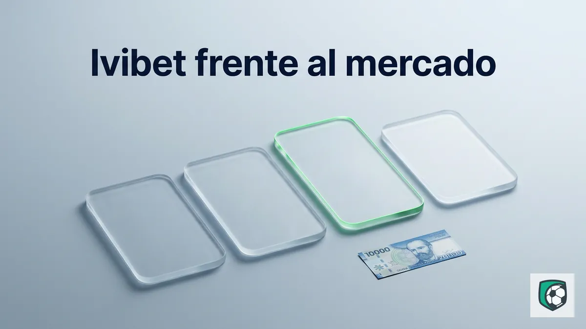 Comparación en vidrio helado de Ivibet frente a la mediana del mercado chileno de casas de apuestas